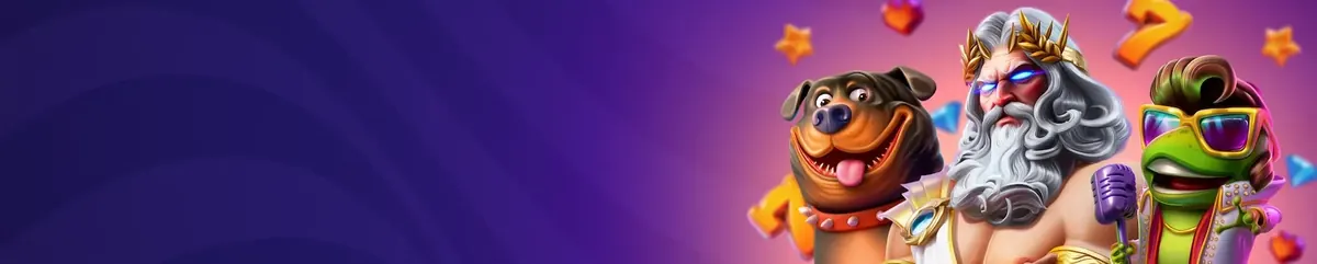 Zeus, Elvis Frog und ein Rottweiler aus den Slots bei Dazard